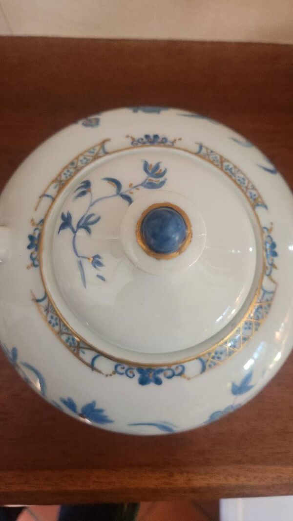 Théière Vintage Haviland Limoges – Modèle Nankin – Bleu & Or