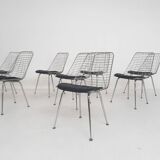 Set of 8 Mid-century wire chairs The Netherlands 1950's