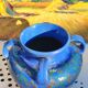 large vase with 4 handles Soufflenheim signed Elchinger