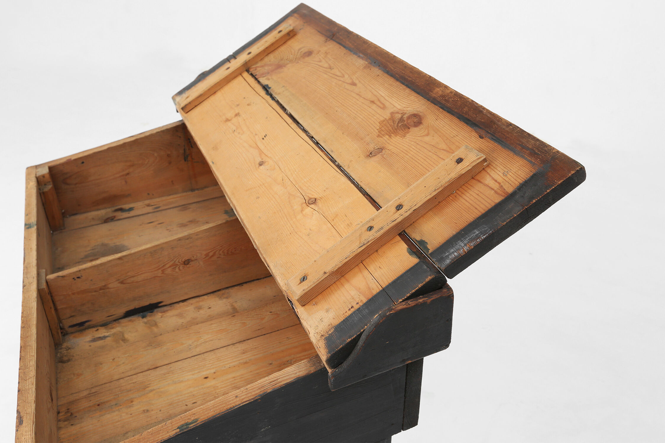 19th century Swedish desk in original black paint