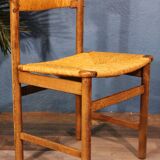 Wooden & straw chair 1960