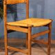 Chaise bois & paille 1960