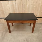 Vintage farmhouse coffee table - renovate the top painted in matte black.