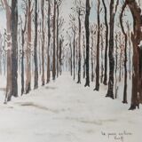 Peinture parc en hiver