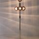 1980s Brass and Glass Floor Lamp, Restored