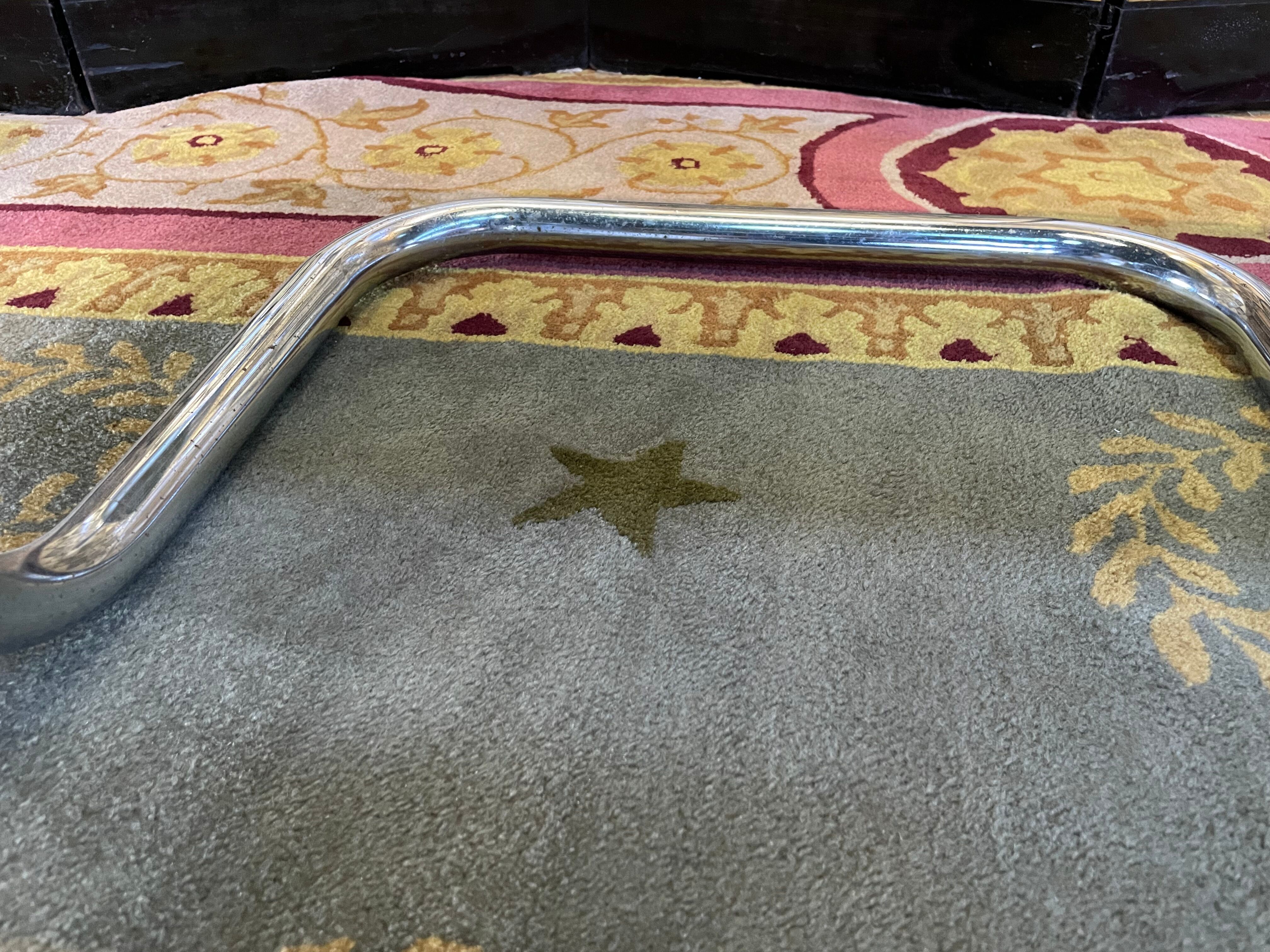 1970 chrome and smoked glass coffee table