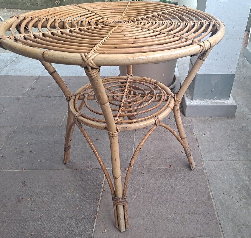 Mid century italian bamboo design table