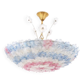 Chandelier floral en verre de Murano Barovier & Toso