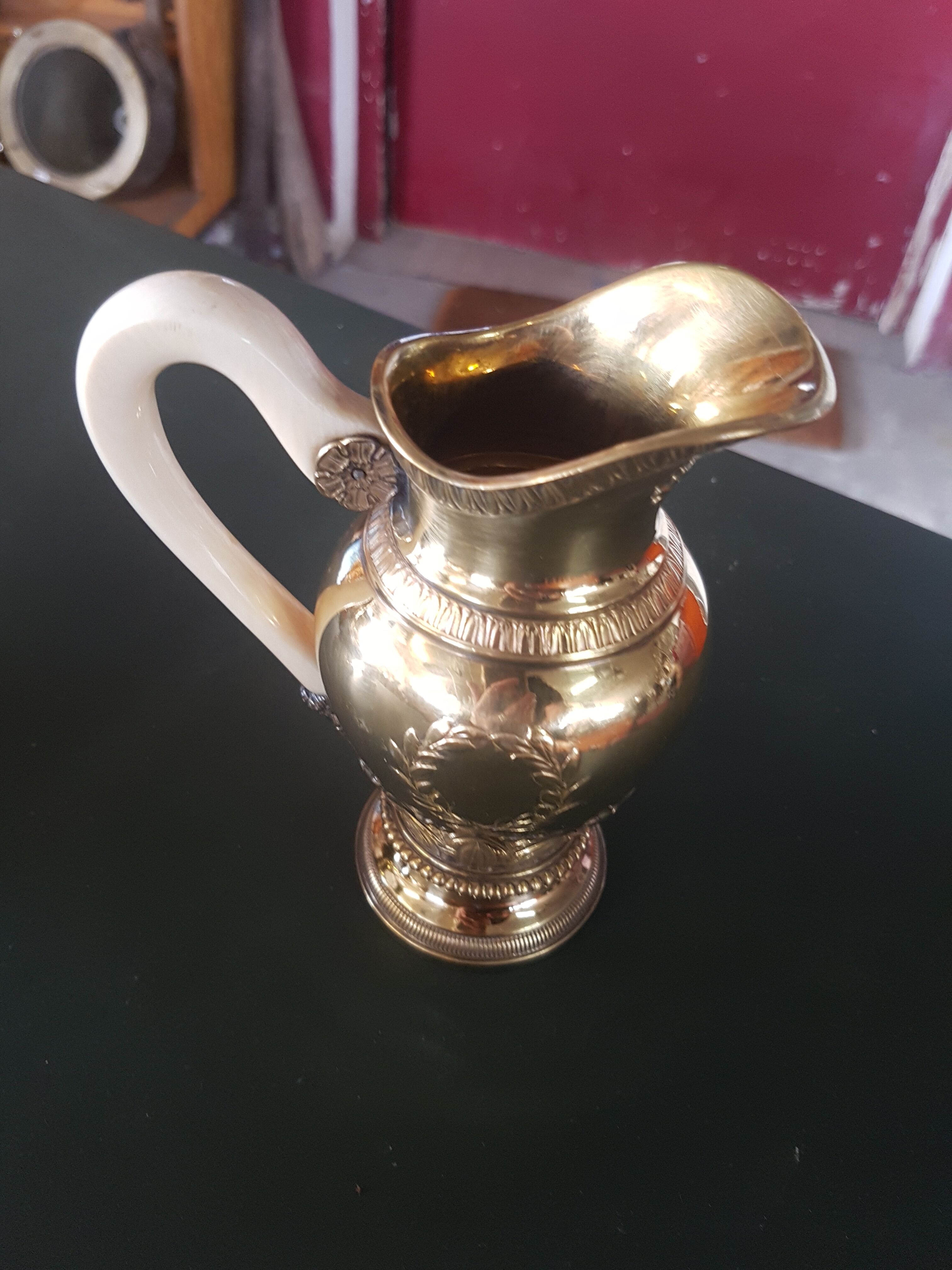 Tea and coffee set in vermeil and ivory