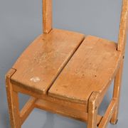 Set of four pine chairs, French work, circa 1970.