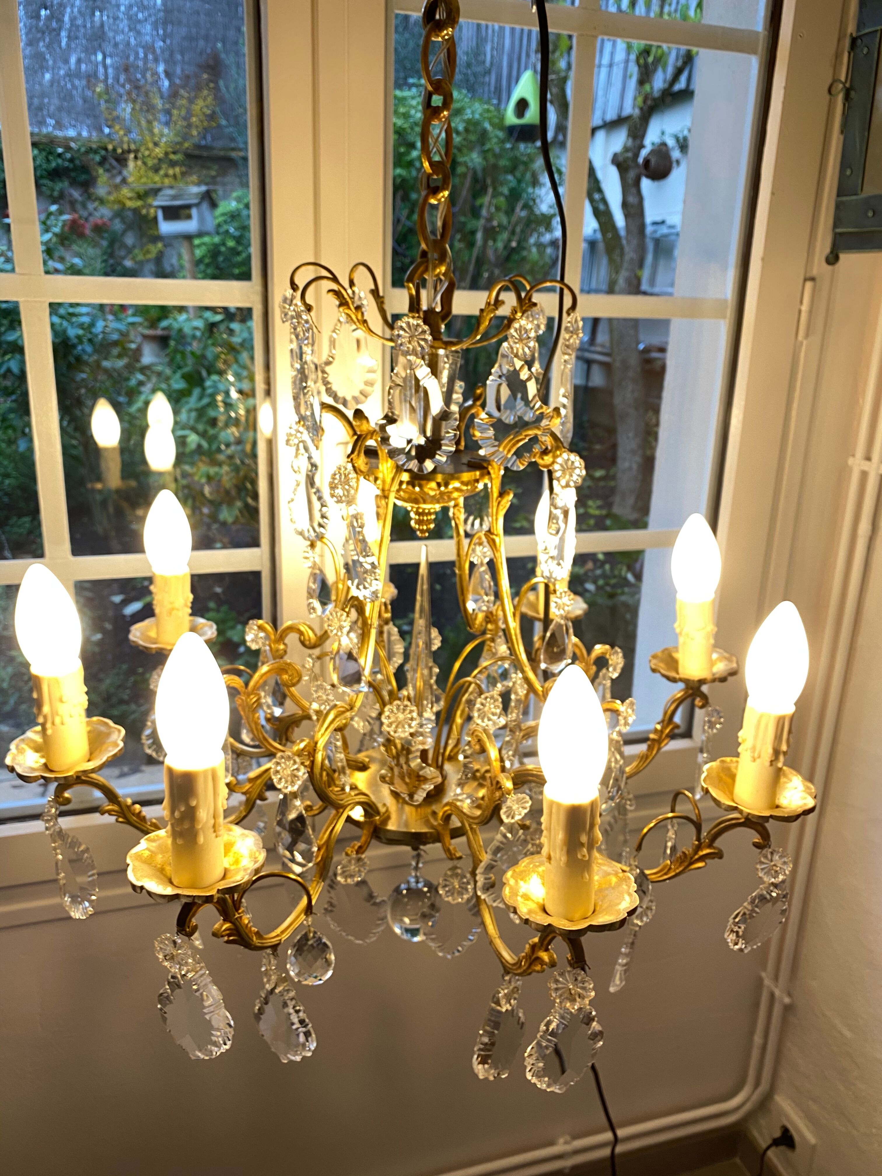 Louis XV style bronze chandelier