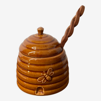 Honey jar beehive faience