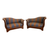Pair of meridians in rosewood, Charles X period.