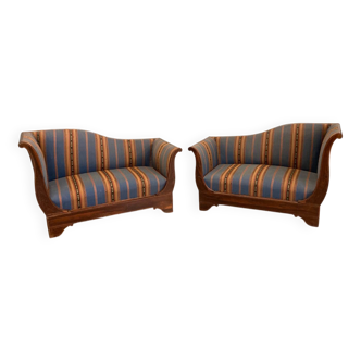 Pair of meridians in rosewood, Charles X period.