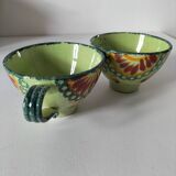 2 henriot quimper cups