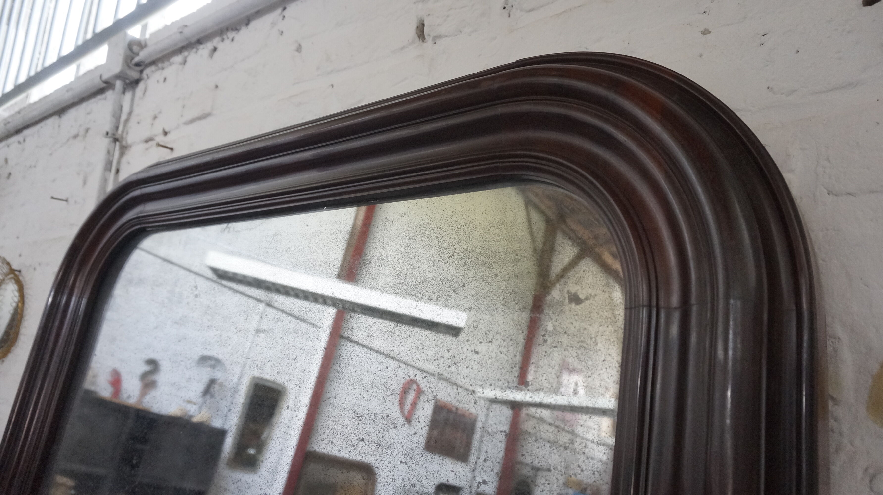 Large mahogany mirror 110x182cm