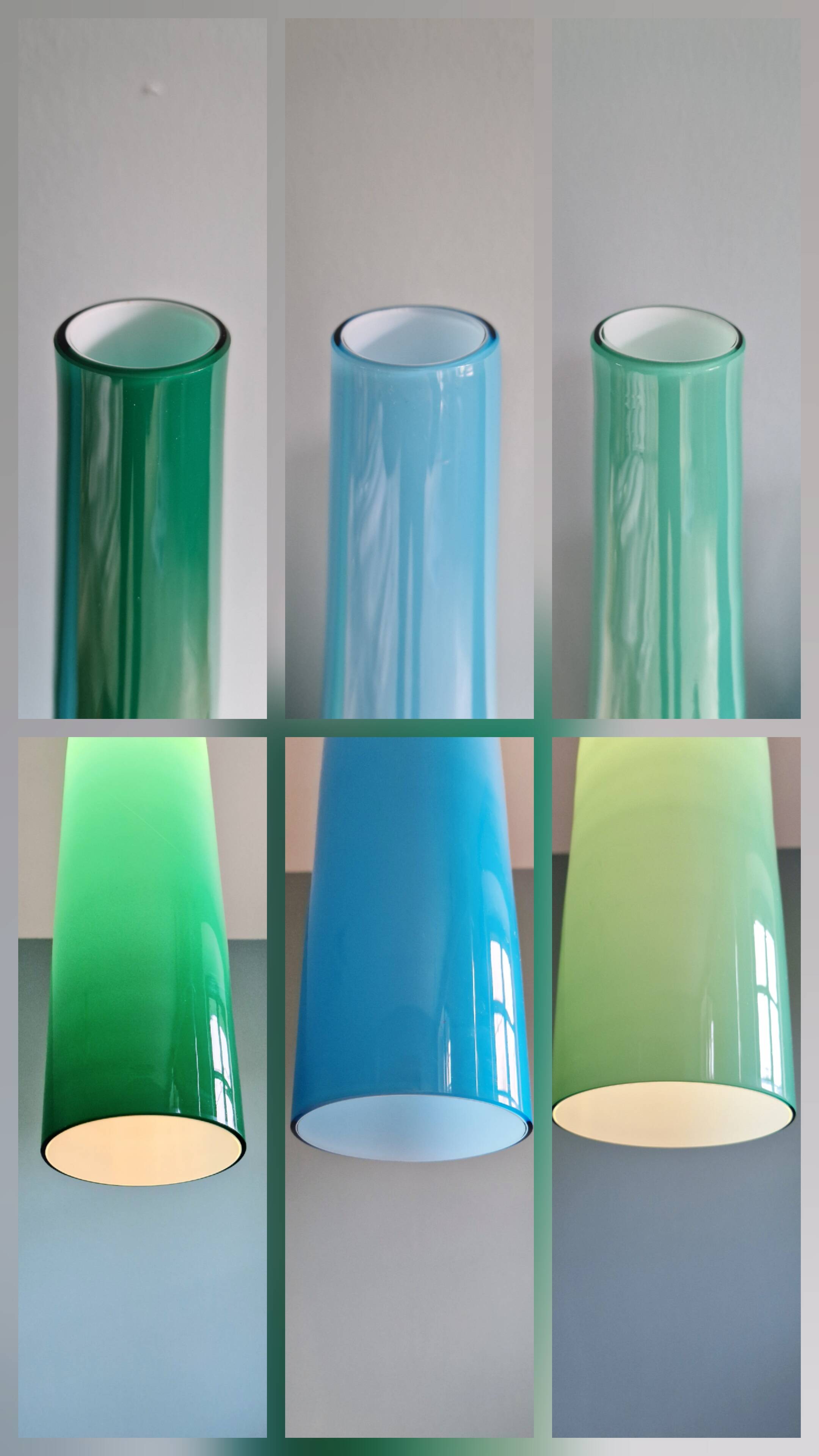 XXL Murano glass suspension trio, Alessandro Pianon, Vistosi, 1960