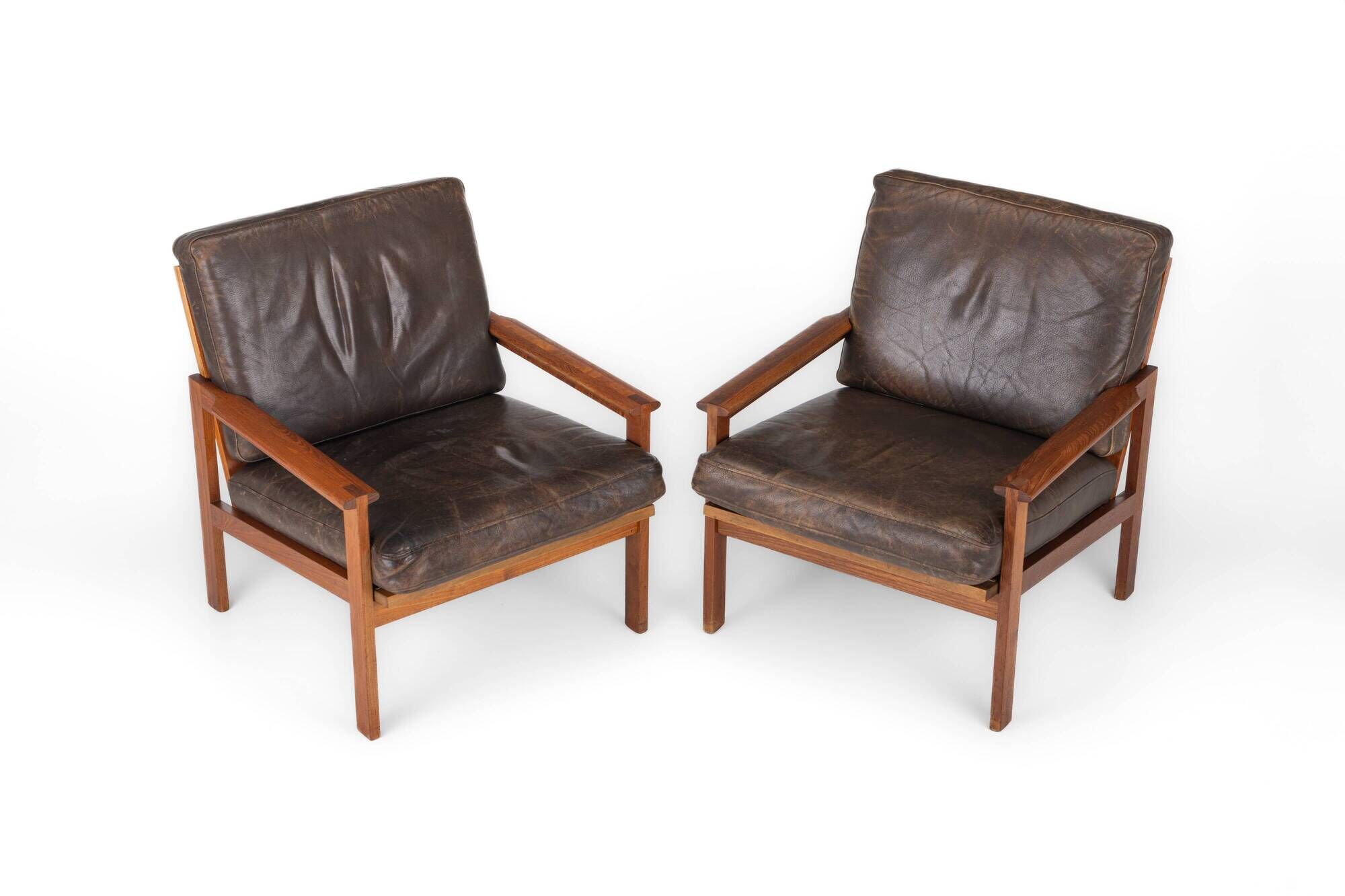 Capella Easy Chairs with Ottoman by Illum Wikkelsø for Nelse Eilersen, Denmark, 1950s, Set of 3