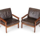Capella Easy Chairs with Ottoman by Illum Wikkelsø for Nelse Eilersen, Denmark, 1950s, Set of 3