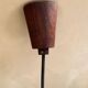 Teak wood and Mazzega style glass pendant lamp