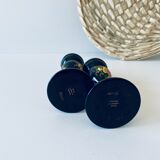 Pair of wooden Ukrainian candlesticks