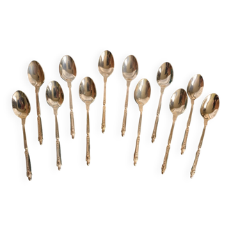 Teaspoons gilded with fine gold