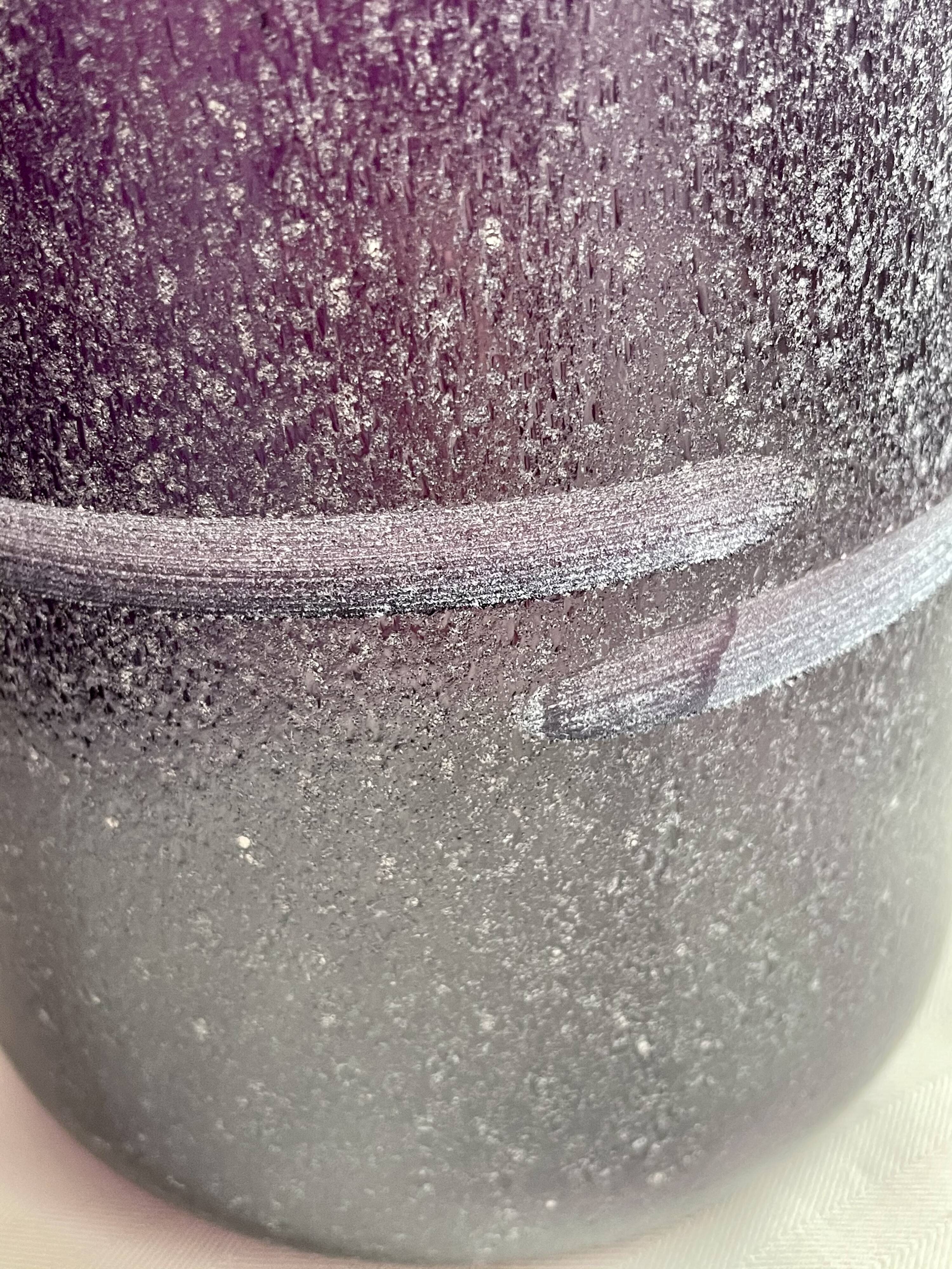 Barbini Murano Purple Vase - Vintage Signed