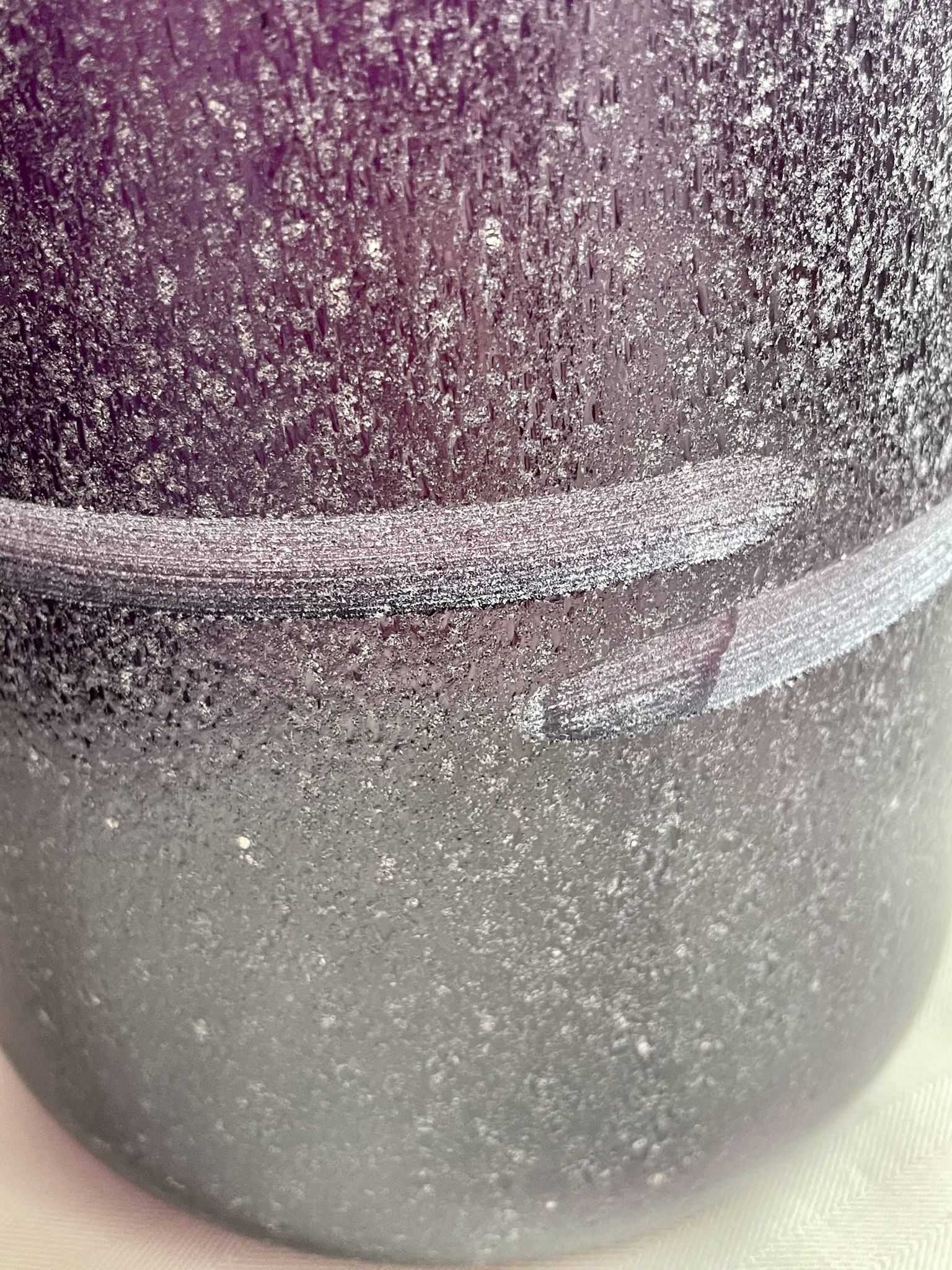 Vase Barbini Murano Violet - Vintage Signé