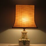 Large white ceramic table lamp from the 1970s