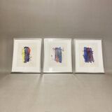 Set of three compositions signed design "peder meinert".