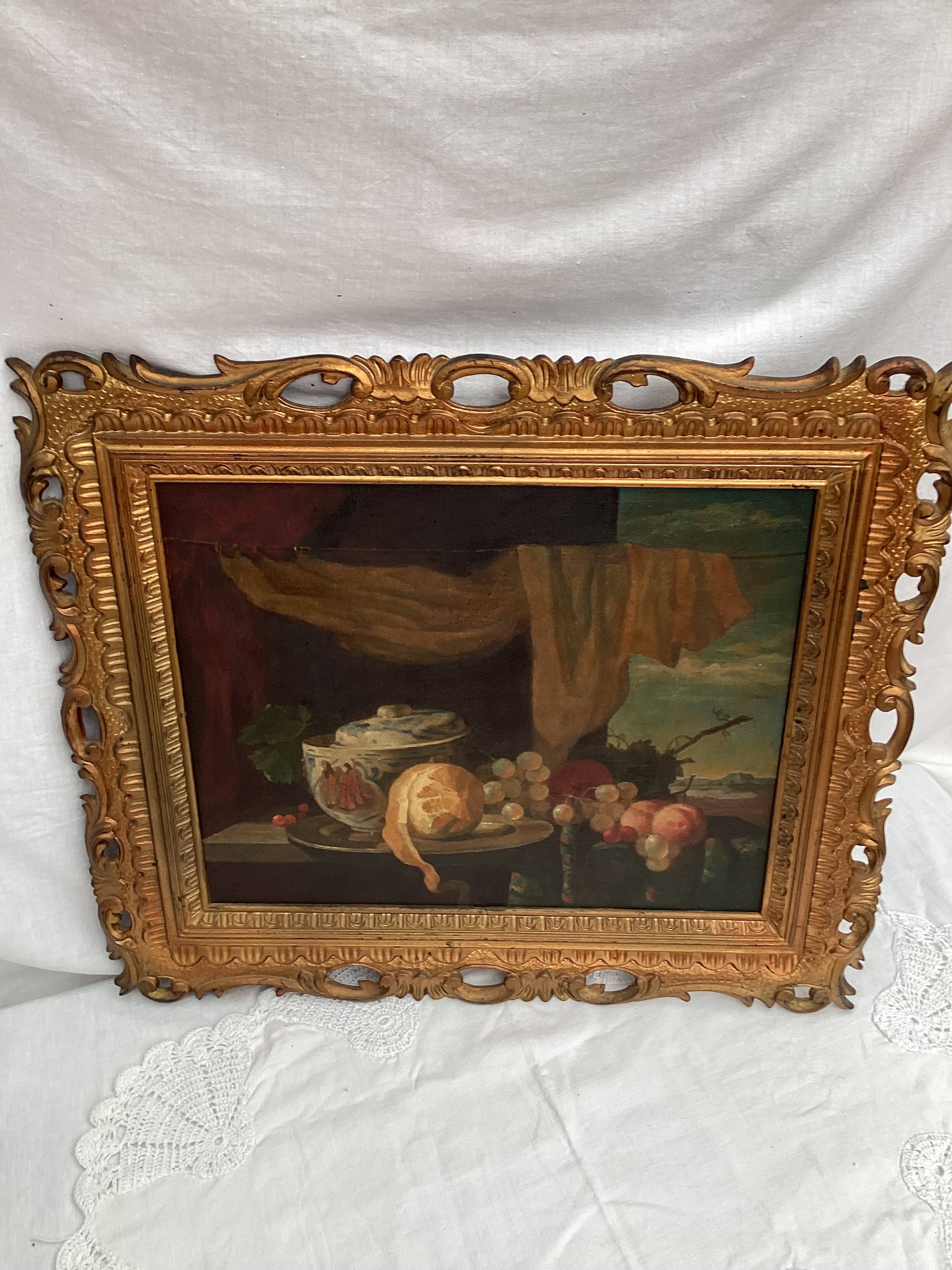 Painting signed Oil on canvas circa 1986 dimension: height -58cm- width -67cm-