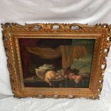 Painting signed Oil on canvas circa 1986 dimension: height -58cm- width -67cm-