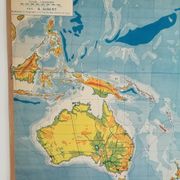 Geographical school Oceania Delagrave 60s map