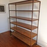 Shelf / bookcase in metal and solid wood