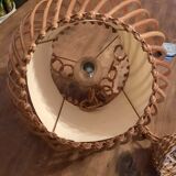 Vintage wicker pendant lamp