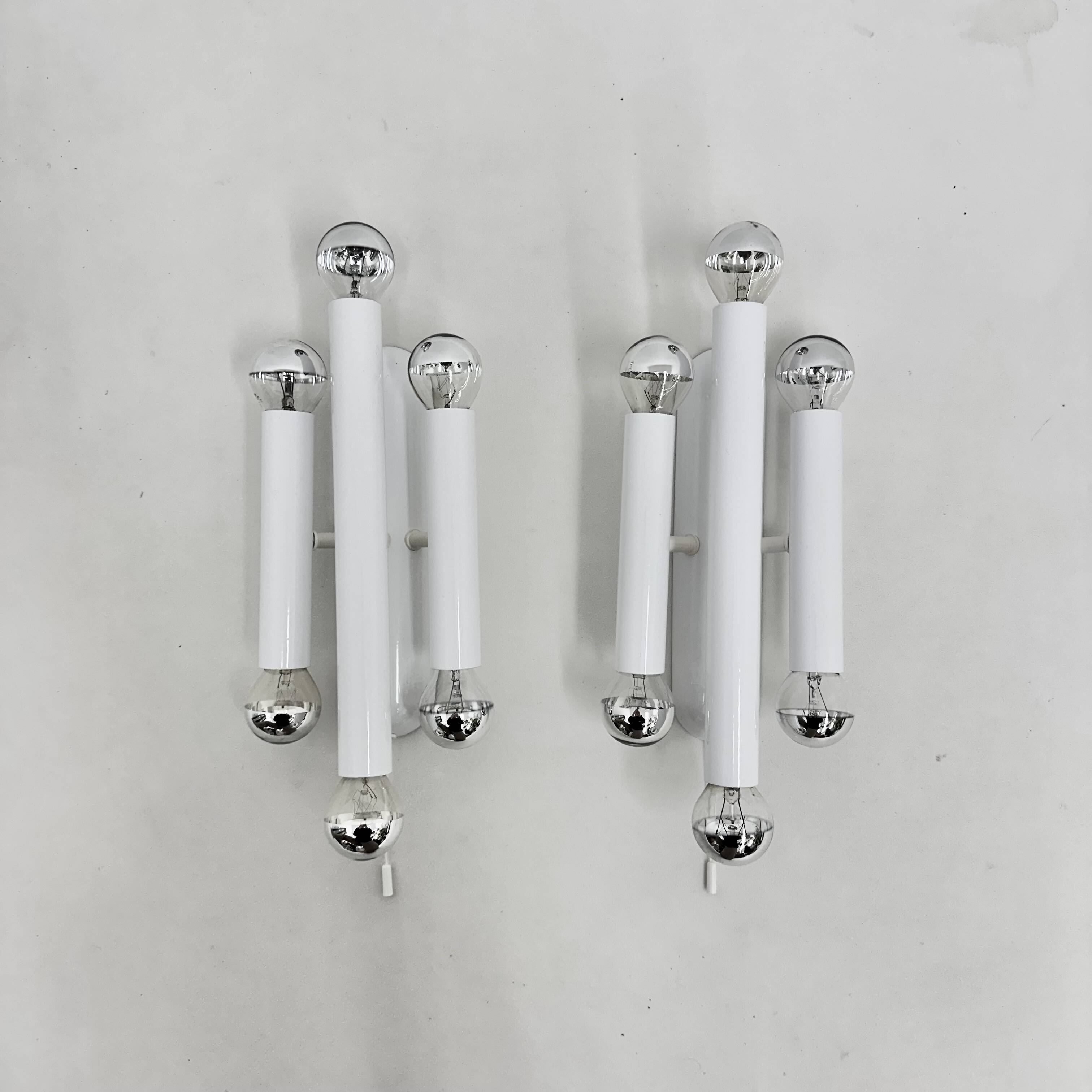 Set of 2 Hufnagel leuchten wall lamps sconce , 1970s