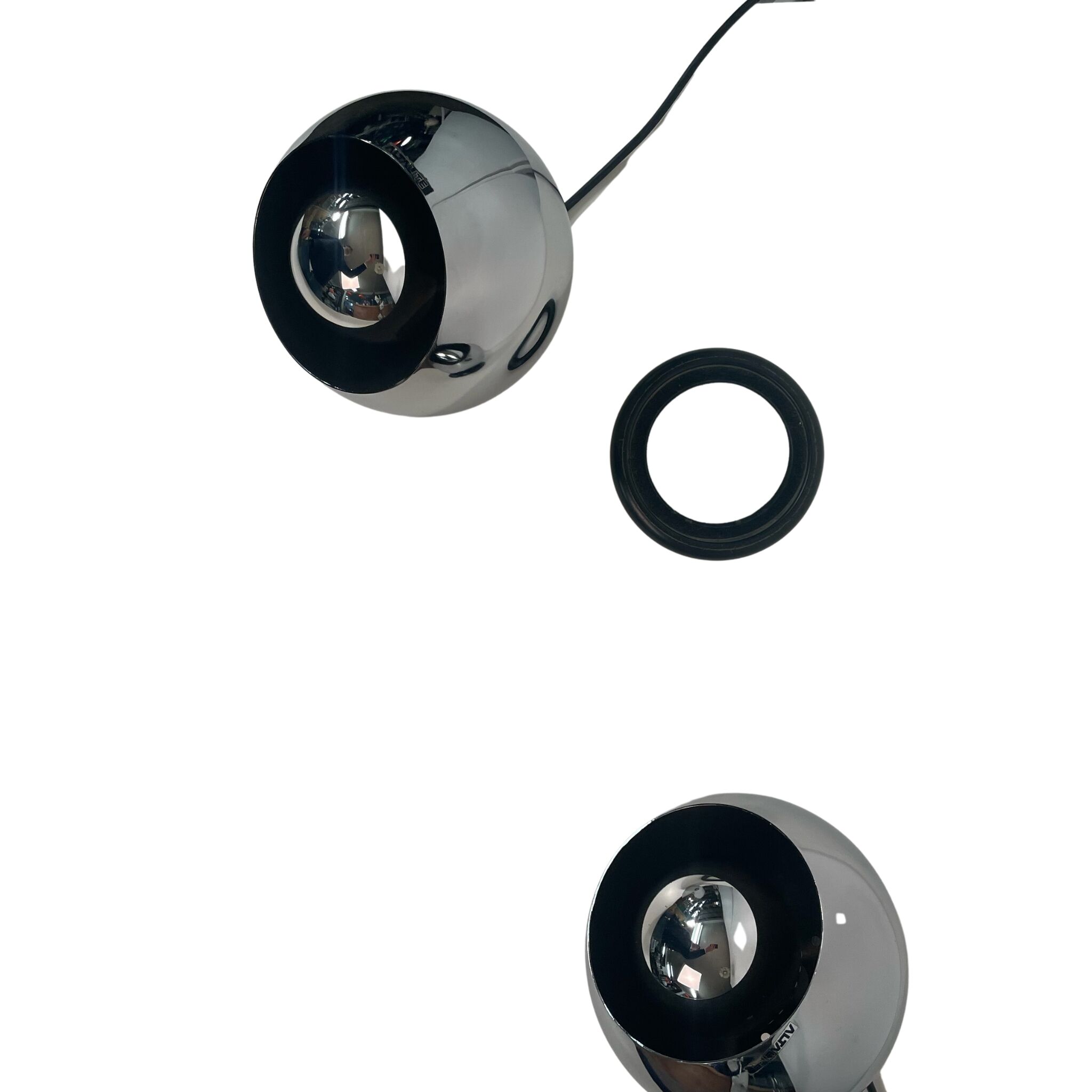 Pair of adjustable chrome lamps, Alta Lite Edition