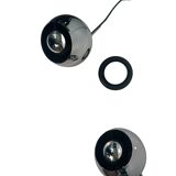 Pair of adjustable chrome lamps, Alta Lite Edition