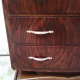 Art Deco curved chest of drawers