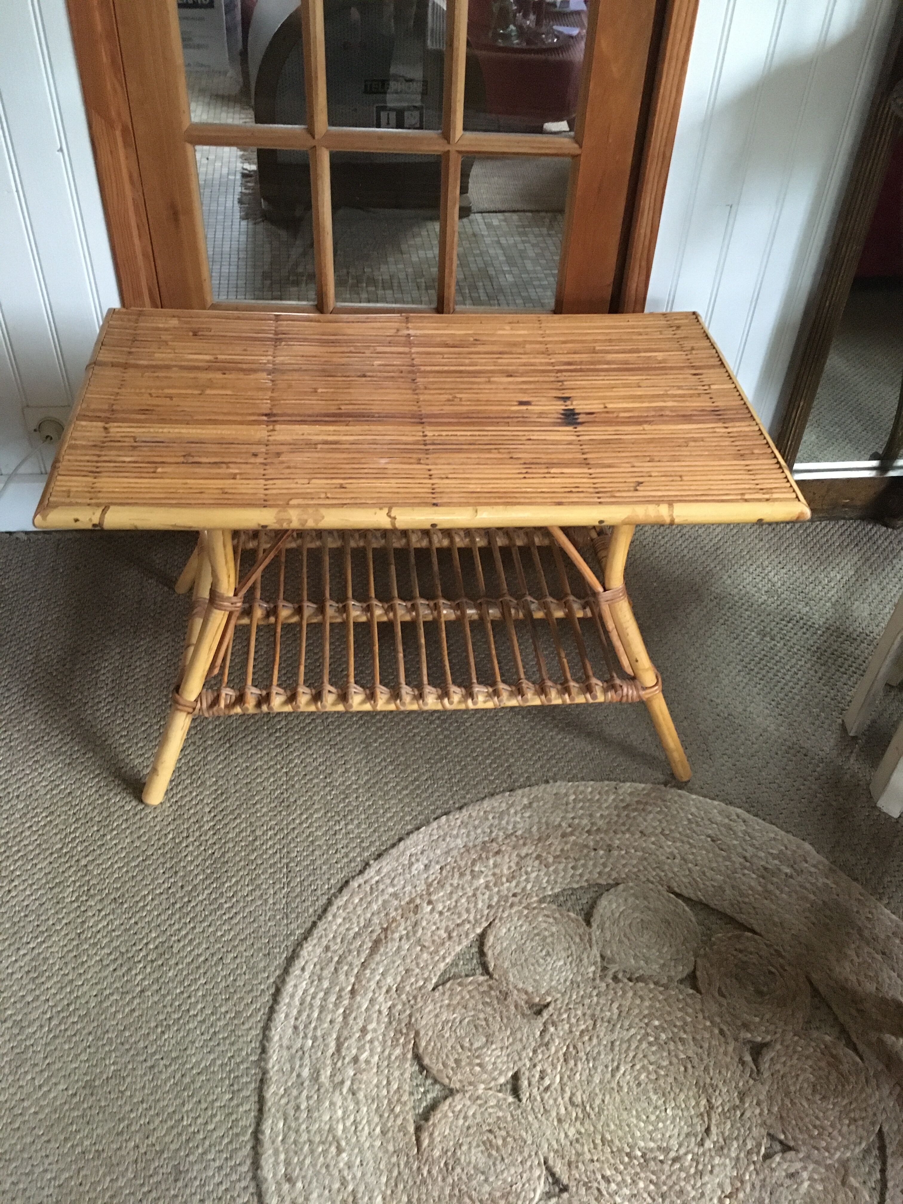 Rattan coffee table