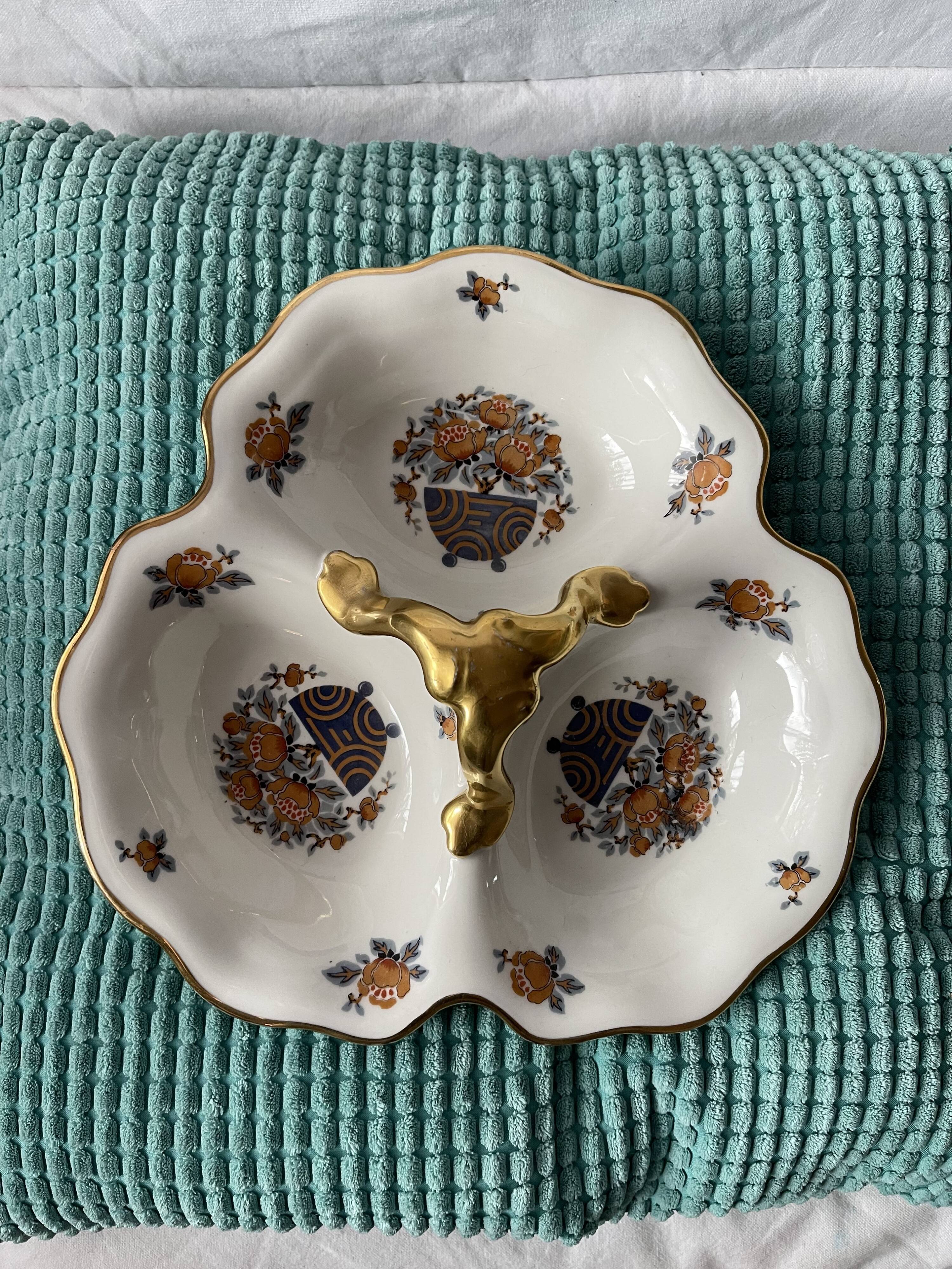 Plat mendiant en porcelaine
