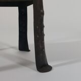 Antique Viennese side table handcrafted in wrought iron.