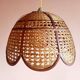 Large cane and rattan vintage bohemian suspension from the 1970s.