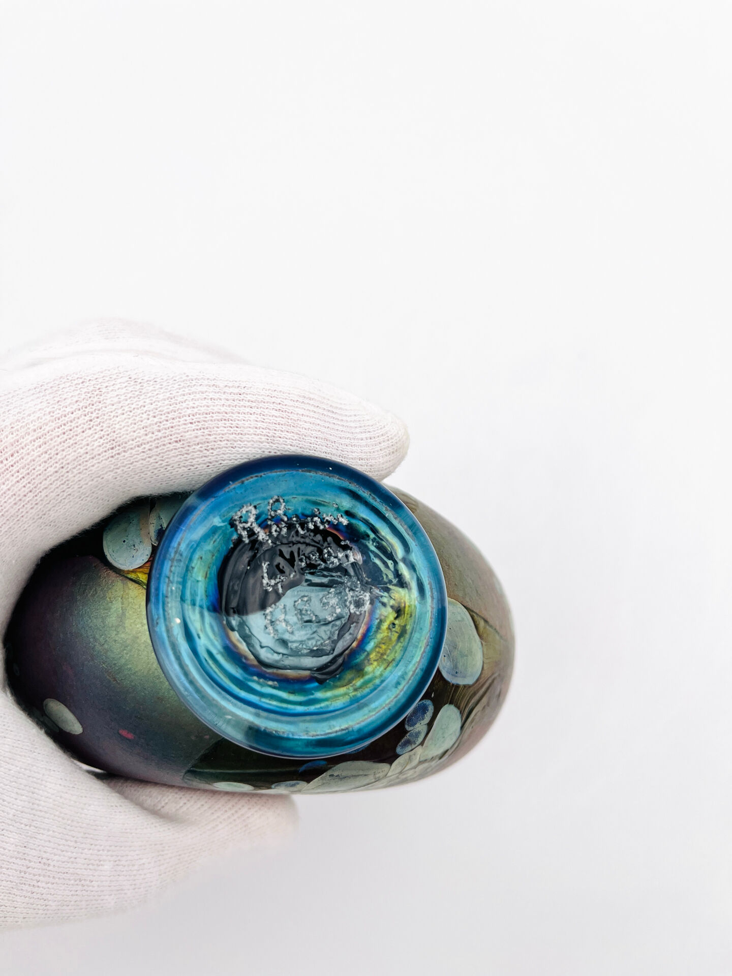 Vase Studio Glass Robert Pierini Signé Numéroté 1985 Verrerie d'Art