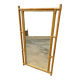 Miroir en bois et rotin