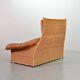 Gerard van de Berg Cognac Patchwork Leather 2-Seat Rockstyle Cane Sofa 70s