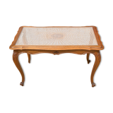 Living room table with cannage