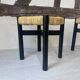 2 "Meribel" stools in black by Charlotte Perriand, 1960