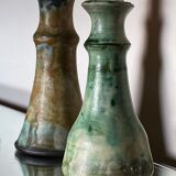 Two ceramic candle holders