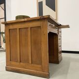 Oak and veneer counter or desk